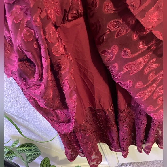 Lulus Make It Mesmerizing Wine Red Dress - Picture 6 of 6